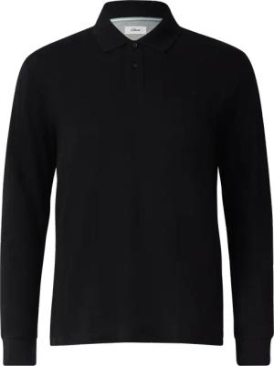 Langarm-Poloshirt aus Baumwoll-Piqué mit Bündchen