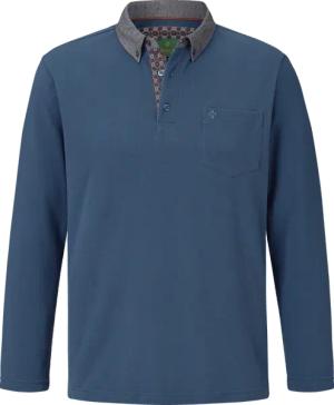Langarm-Poloshirt DUKE BRENNAN blau