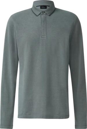 Langärmeliges Poloshirt aus Bicolor-Piqué