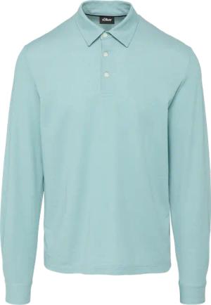 Langärmeliges Poloshirt aus feinem Piqué