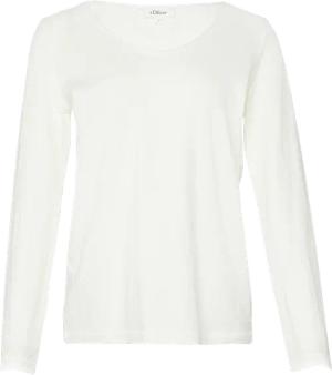 Langarmshirt aus Slub Yarn mit Rollkanten am Ausschnitt