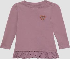 Langarmshirt mit ausgestelltem Saum und Rüschen