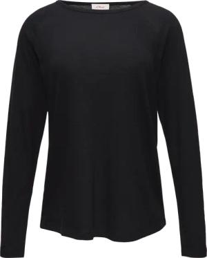 Langarmshirt mit Flammgarnstruktur und Raglanärmeln