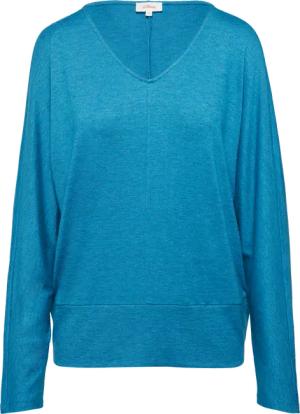 Langarmshirt mit Fledermausärmeln und breitem Bund