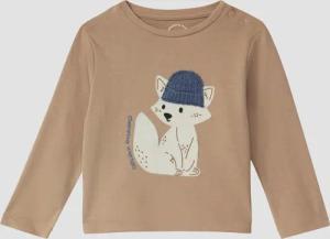 Langarmshirt mit Flockprint und Applikation