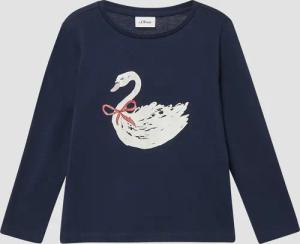 Langarmshirt mit Glitzerprint im Loose Fit