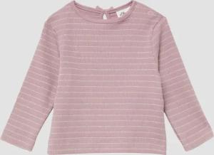 Langarmshirt mit Glitzerstreifen und Zierschleife