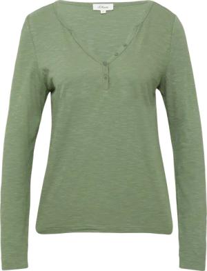 Langarmshirt mit Henley-Ausschnitt und Flammgarnstruktur