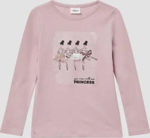 Langarmshirt mit Pailletten und Applikation