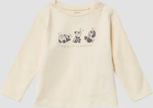 Langarmshirt mit Panda-Frontprint