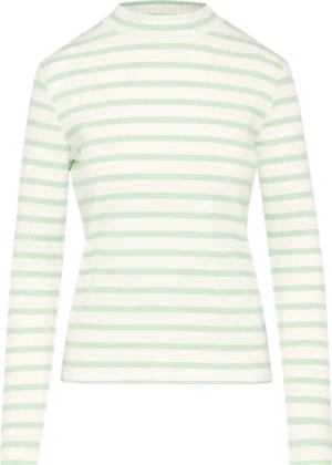 Langarmshirt mit Rippstruktur und Stehkragen