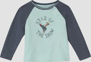 Langarmshirt mit Stickerei und Print