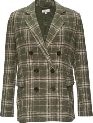 Langer Twillblazer mit Karomuster