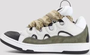 Lanvin Low-Top Sneaker - Leather Sneakers With Suede Accents - Gr. 45 (EU) - in Weiß - für Damen