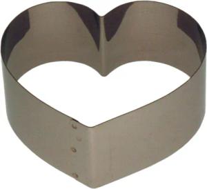 LARES Herzkuchenform 6002-3, Herzbackform klein, aus rostfreiem Edelstahl, Made in Germany