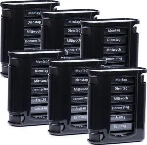 laro Pillendose Tablettenbox Farbauswahl 7 Tage – 4 Fächer – 2/6/12/24/48/96 Stück (4 St)