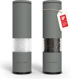 LARS NYSØM Gewürzmühle Lagom manuelle Bedienung, (2 Stück), Edelstahl Gewürzmühlenset mit Keramikmahlwerk (Stufenlos)