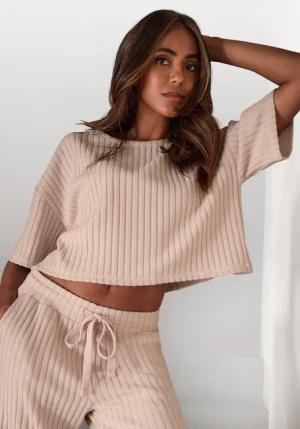 LASCANA 3/4-Arm-Shirt Damen sand-melange Gr.48/50