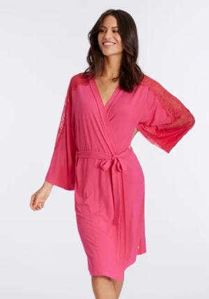 LASCANA Damen Kimono dunkelrot Gr.44/46