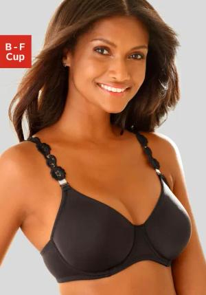 LASCANA T-Shirt-BH Damen schwarz Gr.80E