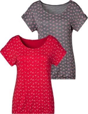 LASCANA T-Shirt Damen rot, dunkelgrau Gr.40/42
