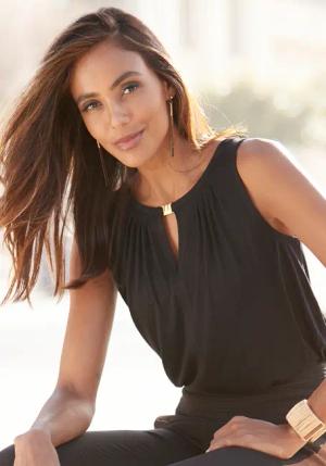 LASCANA Tanktop Damen schwarz Gr.36/38