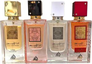 Lattafa Eau de Parfum Lattafa Ana Abiyedh Serien Poudree, Coral, Rouge, Scarlet, EDP