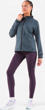 Lauftights lang Damen - Run 500 Warm aubergine