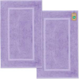Lavea Badematte 2er Set Badeteppiche Elena Frottee 50x80 cm Badvorleger, 100% Baumwolle, 500 g/m² Frottier, weich & saugstark, pflegeleicht