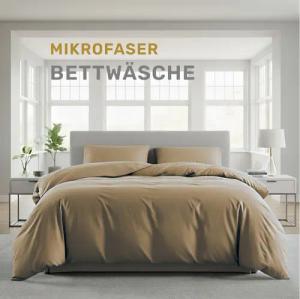 Lavea Bettwäsche Mikrofaser Bettwäsche-Sets mit Kissenbezügen und Bettbezügen, 2 teilig, Bettbezug und Kissenbezug mit Reißverschluss, weich, hypoallergen