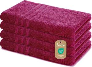 Lavea Handtuch Handtücher Set Elena Frottee 50x100 cm, Gästetücher, 100% Baumwolle (4er Set), 500 g/m² Frottier, weich & saugstark, pflegeleicht