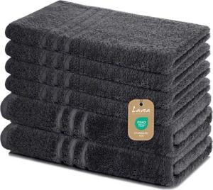 Lavea Handtuch Set Elena, Duschtücher, Handtücher, Gästetücher, Waschhandschuhe, 100% Baumwolle (Set, 6-St), Frottierserie, weich & saugstark, pflegeleicht, 500 g/m² Frottier