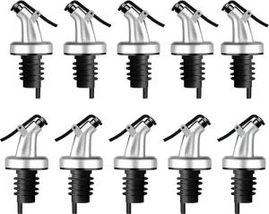 Layba Flaschenausgießer Essig und Öl Ausgießer für Flaschen mit Verschlusskappe, Set, 10-St., 10 Flaschen Ausgießer