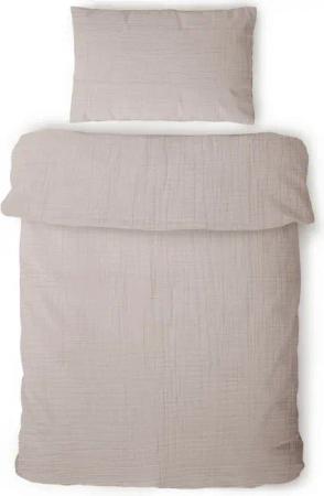 Laynenburg Kinderbettwäsche Musselin 2 teilig aus 100% Baumwolle in 100x135 cm + 40x60 cm, atmungsaktiv & bügelfrei – 3 lagig mit Reißverschluss & Haltebändern