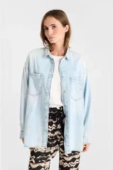 Le Temps des Cerises  Blusen Hemd aus denim TULIPE