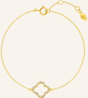 Leaf Armband CLOVER aus 18 Karat Gelbgold mit Diamanten