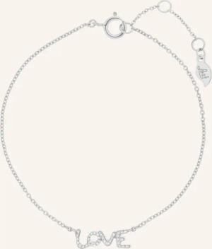 Leaf Armband TINY LOVE aus 14 Karat Weißgold mit Diamanten