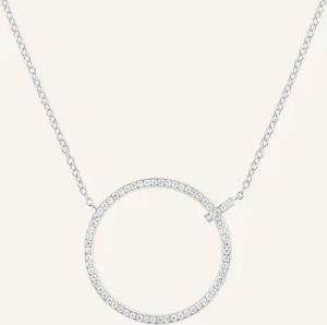 Leaf Halskette CIRCLE aus 18 Karat Weißgold mit Diamanten