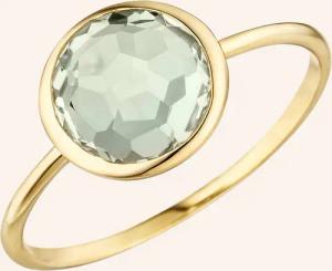 Leaf Ring GREEN AMETHYST aus 14 Karat Gelbgold
