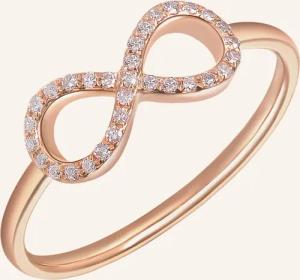 Leaf Ring INFINITY aus 18 Karat Roségold mit Diamanten