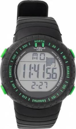 LEANDRO LIDO "Vescia" Unisex Sport Uhr schwarz/grün