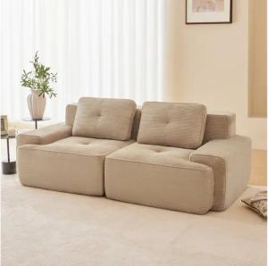 Leawin Sofa Boneless Modulares Sofa Cord Tiefsitz – Schlafsofa für Wohnzimmer, Weiches Cloud-Sofa mit Cordstoff, modular & ohne Montage