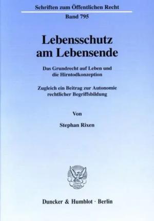 Lebensschutz am Lebensende.