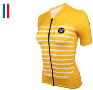 LeBram Ventoux Damen Kurzarm Jersey Gelb Adjusted Cut