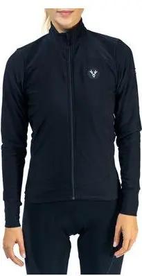 LeBram Ventoux Damen Langarm Trikot Uni Schwarz