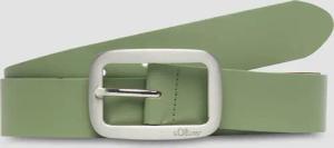 Ledergürtel mit Logo und Rahmenschließe