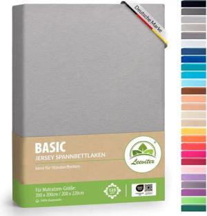 leevitex® Spannbettlaken Jersey aus 100% Baumwolle, für Kinder- & Standardmatratzen, Jersey, Gummizug: rundum, 100% Baumwolle, anschmiegsam & dehnbar, diverse Größen und Farben