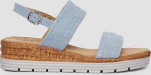 Legere Ledersandalen mit Plateausohle