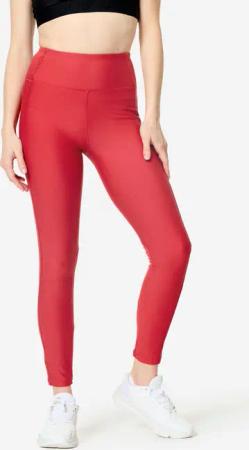 Leggings Damen mit Smartphonetasche - rot