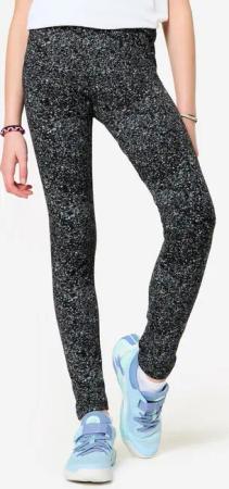 Leggings Kinder Baumwolle - schwarz bedruckt